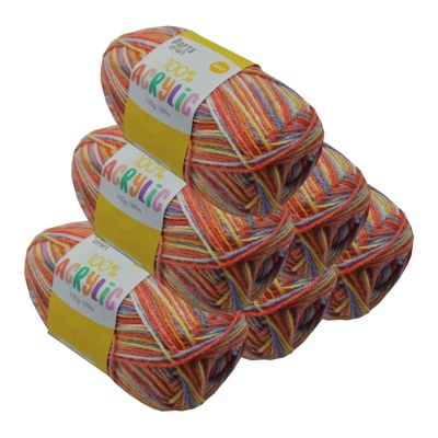 Acrylic Yarn 100g 8ply Multi - Applejack